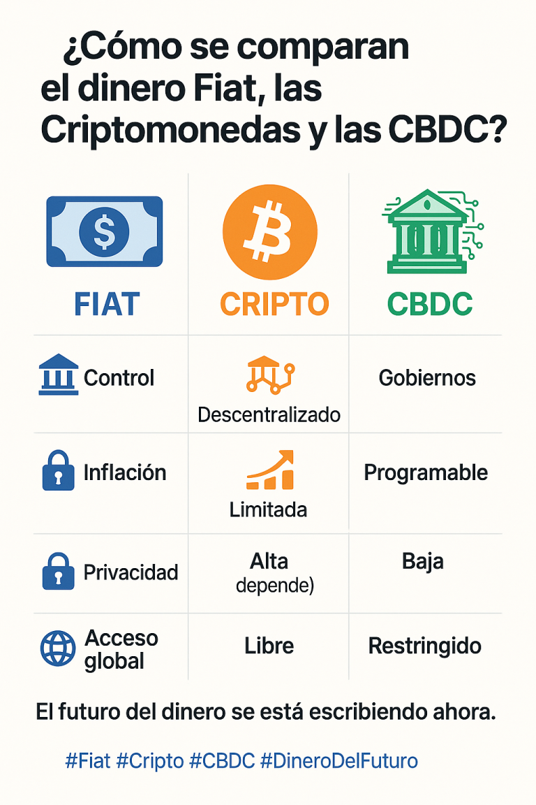 Análisis Comparativo de Sistemas Monetarios: Fiat, Criptomonedas y CBDCs