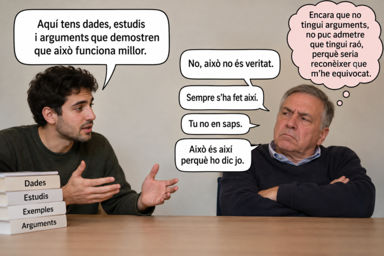 Debat de dades contra tossuderia